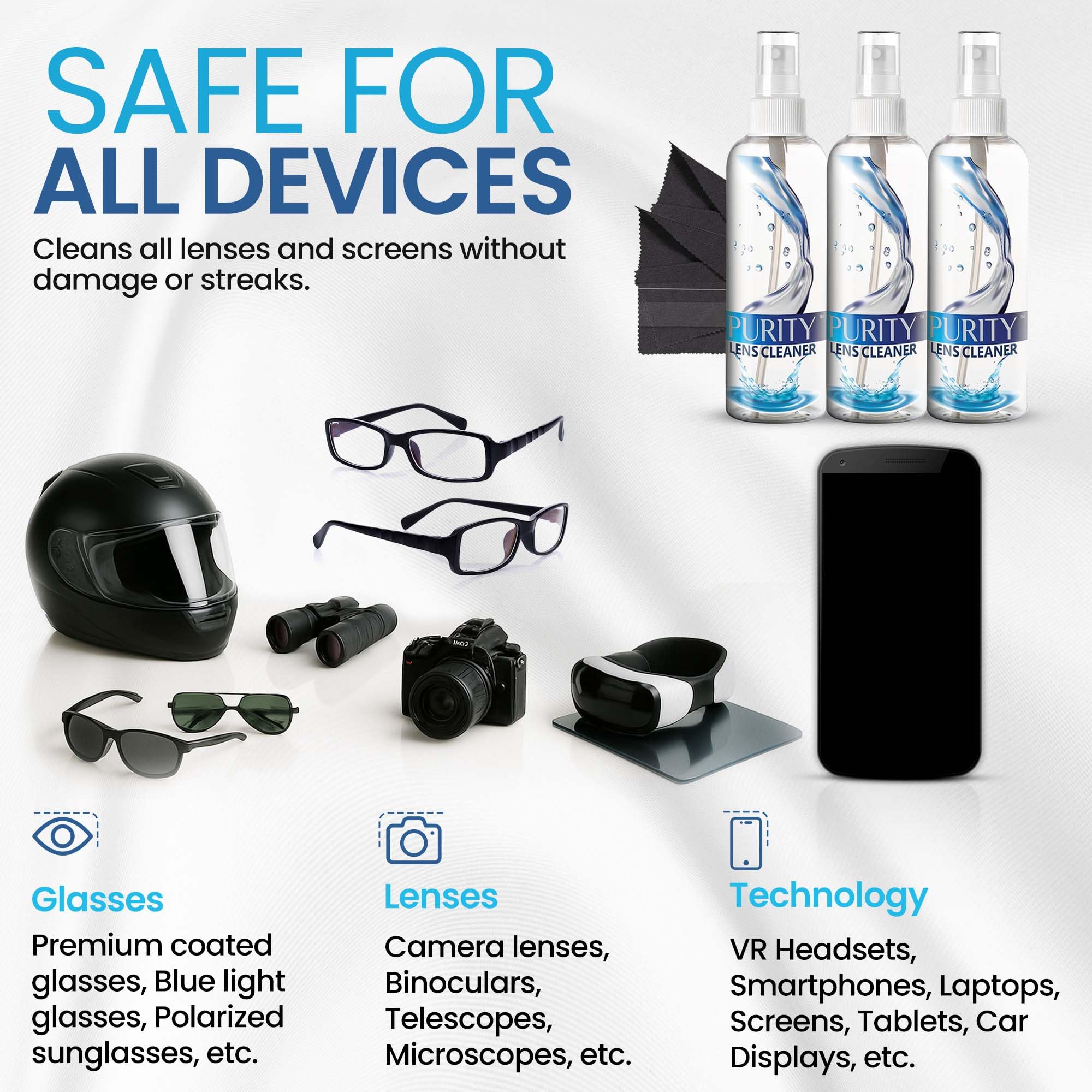 Purity Lens Cleaner – nettoie les écrans et appareils, réduction des traces