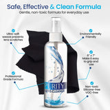 Purity Lens Cleaner Kit détail étiquette sur bouteille 8oz