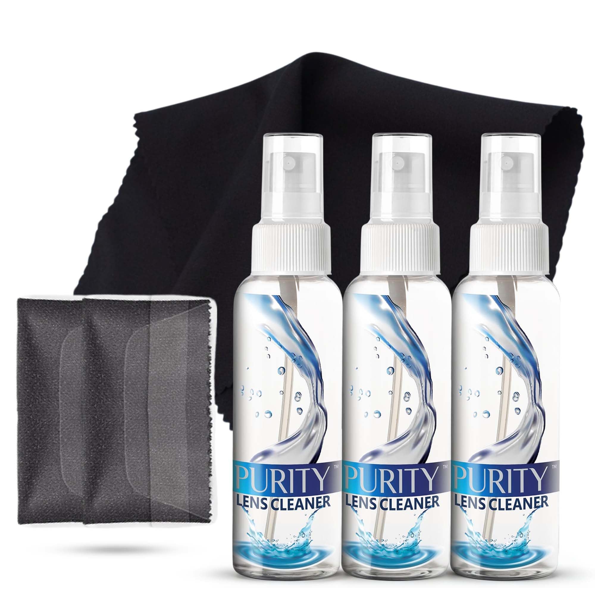 Kit Purity avec petite bouteille spray pour lunette et écran, nettoyage sûr