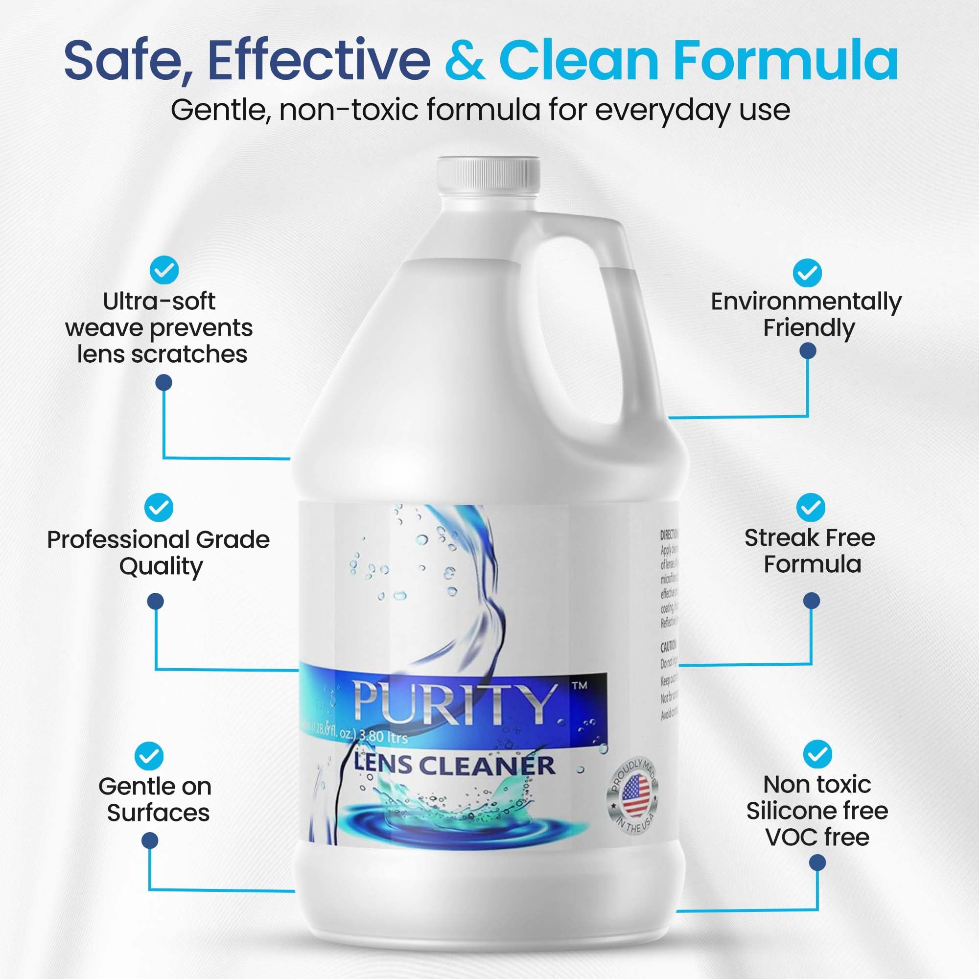 Purity Lentilles nettoyant – écrans à revêtement anti-reflets sans traces.