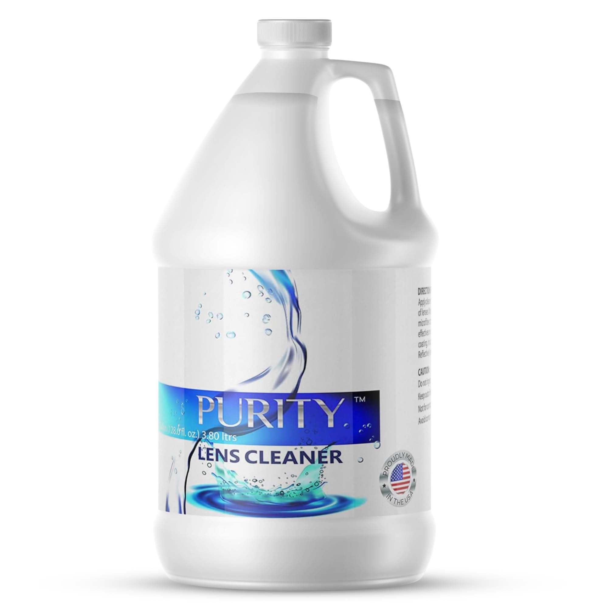 Purity Lunettes nettoyant – bouteille-remplissage prête à nettoyer rapidement les lentilles.