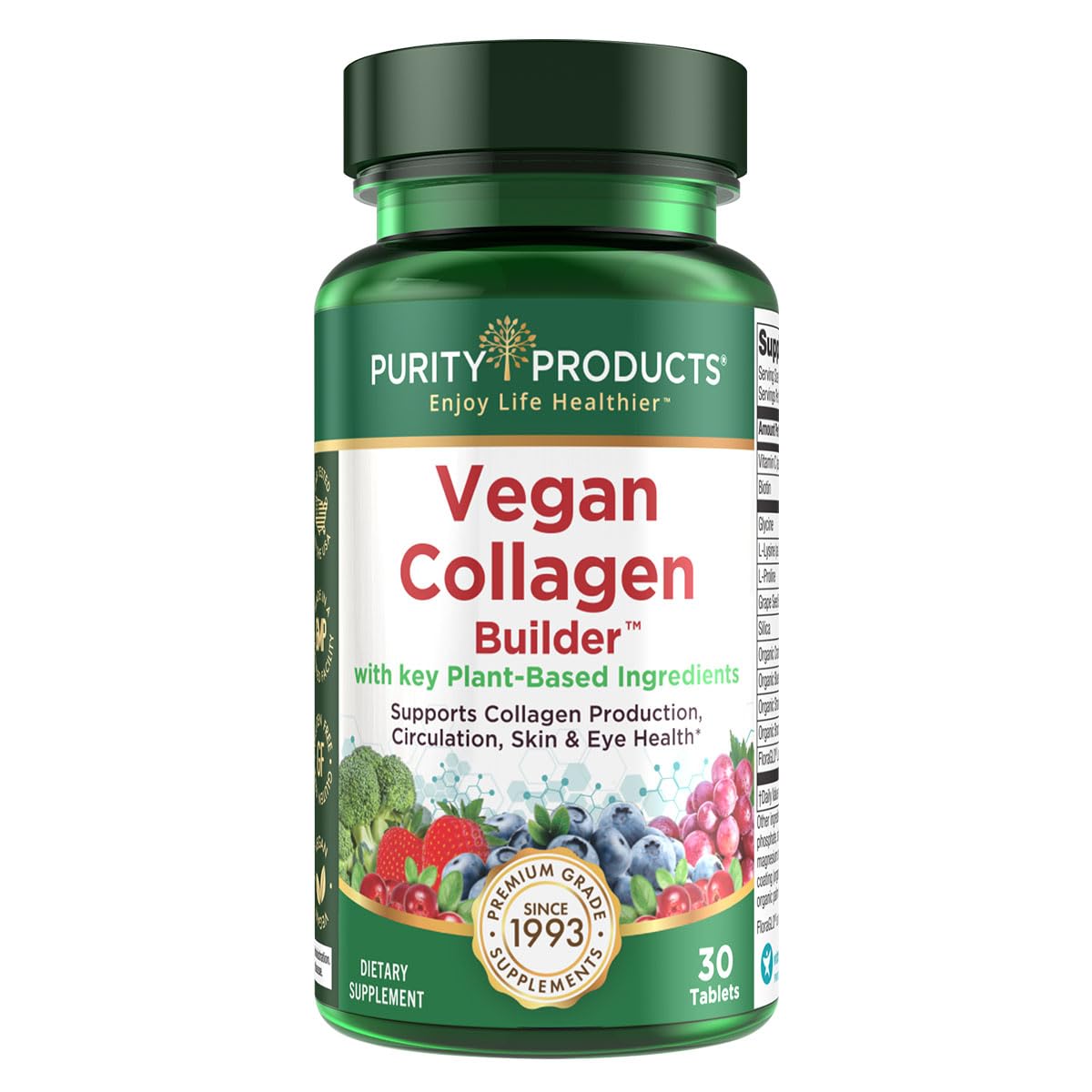 Purity Products – tablette enrobée vegan, ingestion facile pour votre routine.