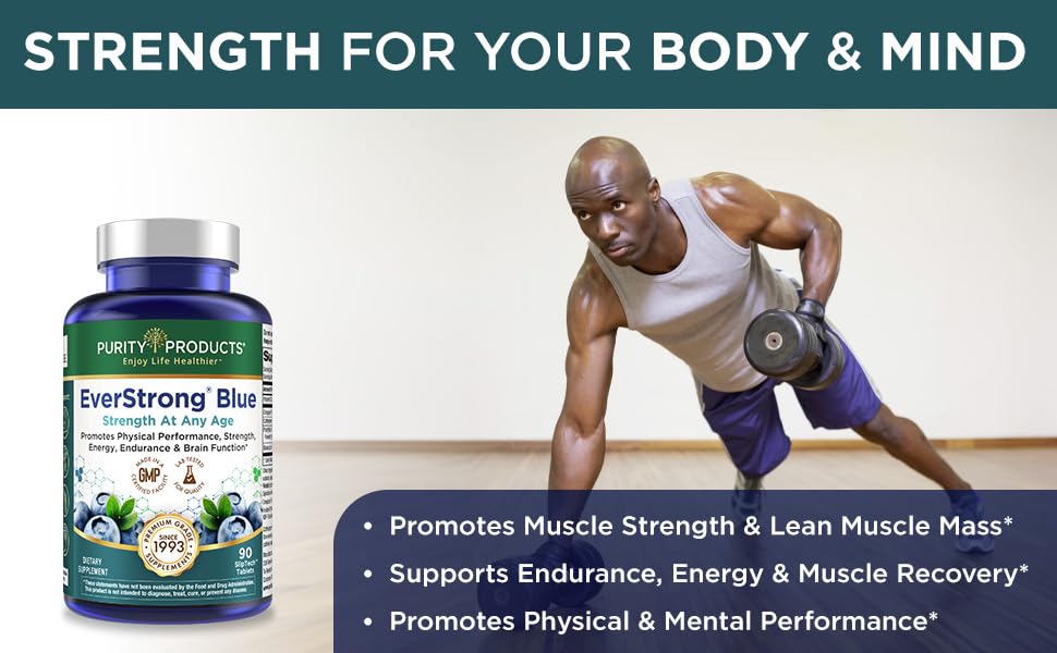 EverStrong Blue - vitamine D3 pour soutien du métabolisme et énergie.