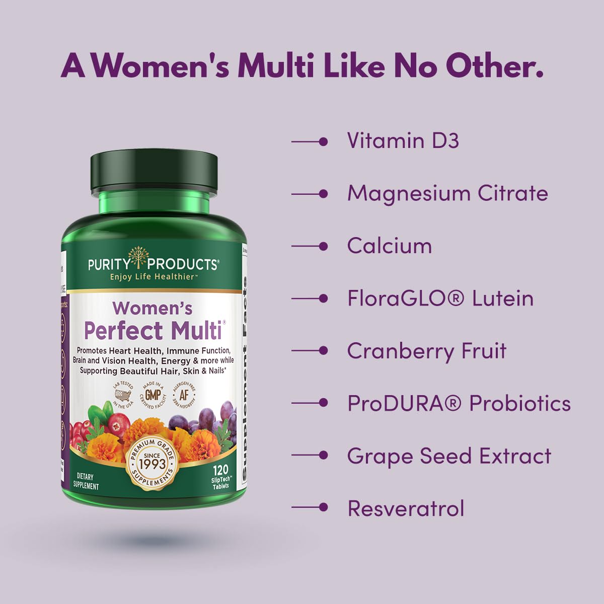 Purityos Purity Products Femmes Perfect Multi – Multivitamine équilibrée pour s ...
