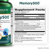 Purity Products Memory500 – gélules, format pratique pour une supplémentation cognitive quotidienne.