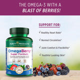 Purity Products OmegaBerry: bocal avec vitamine D3, pratique pour une supplémentation quotidienne.