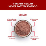 Purity Products Red Biome: ingrédients biologiques visibles soutenant naturellement le bien-être.