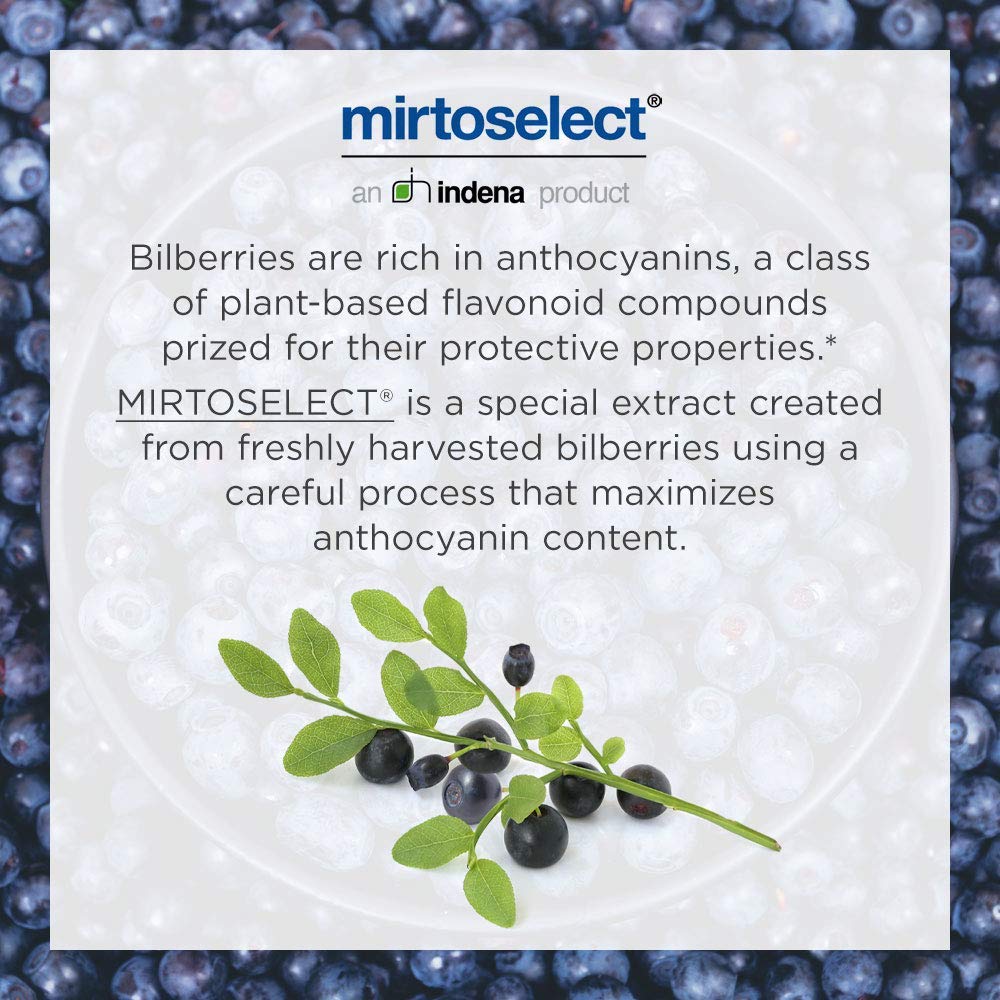 Purity Products Ultimate Eye – Mirtoselect Bilberry, support éventuel de l'hydratation oculaire.