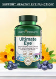 Purity Products Ultimate Eye – Zeaxanthine présente, aide au contraste visuel possible.