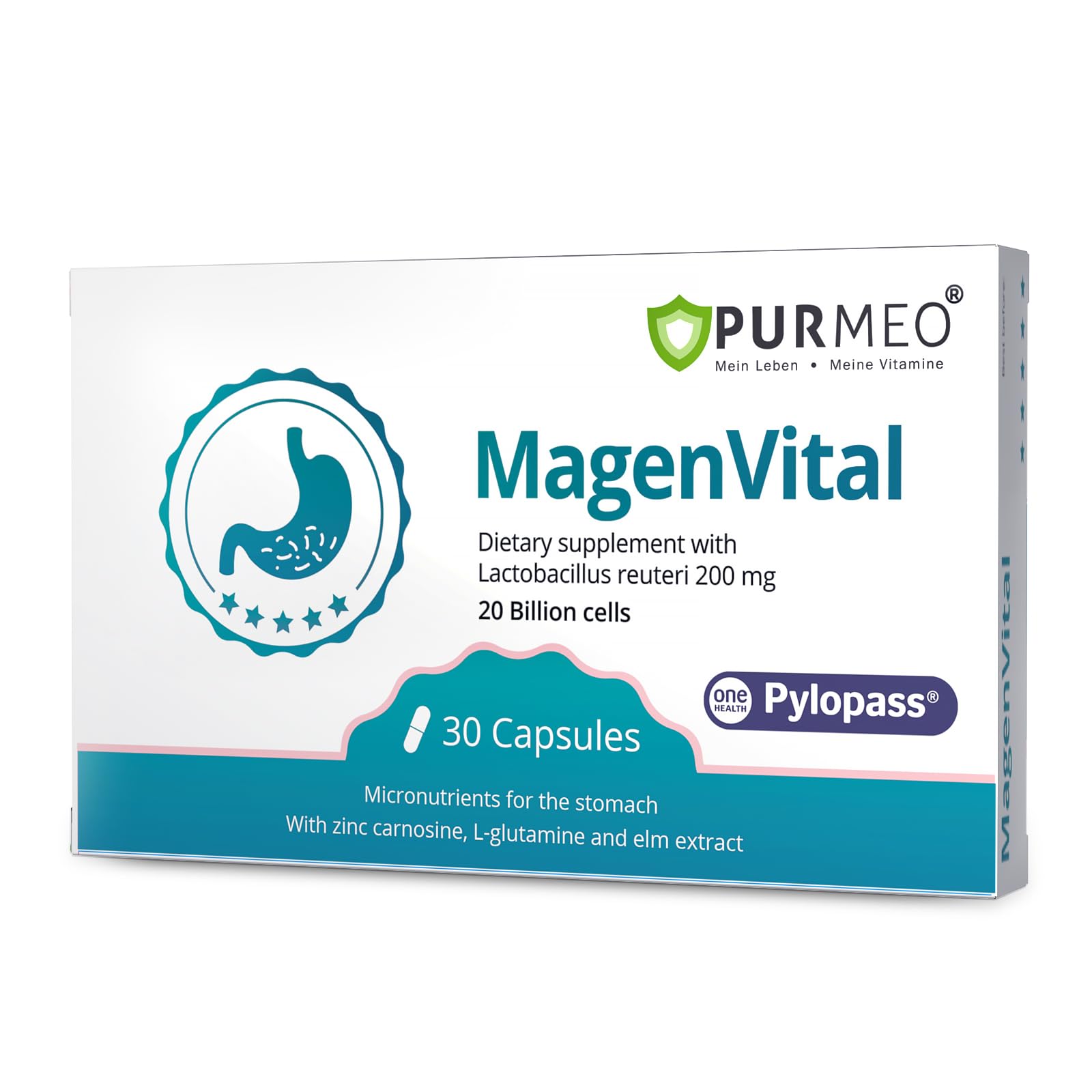 Purmeo Bouteille H pylori – soutien quotidien potentiel pour une digestion équilibrée.