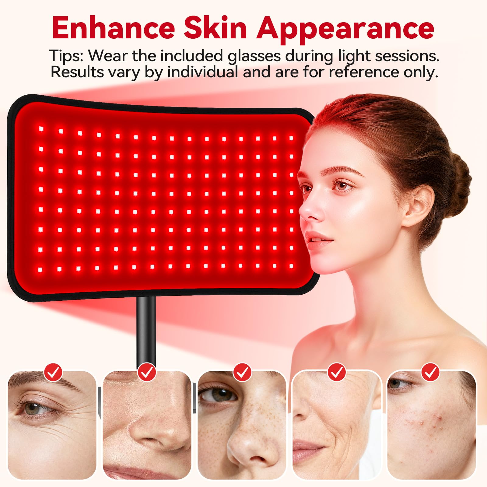 Puroth, 660nm et 850nm pour soin facial et relaxation corporelle.