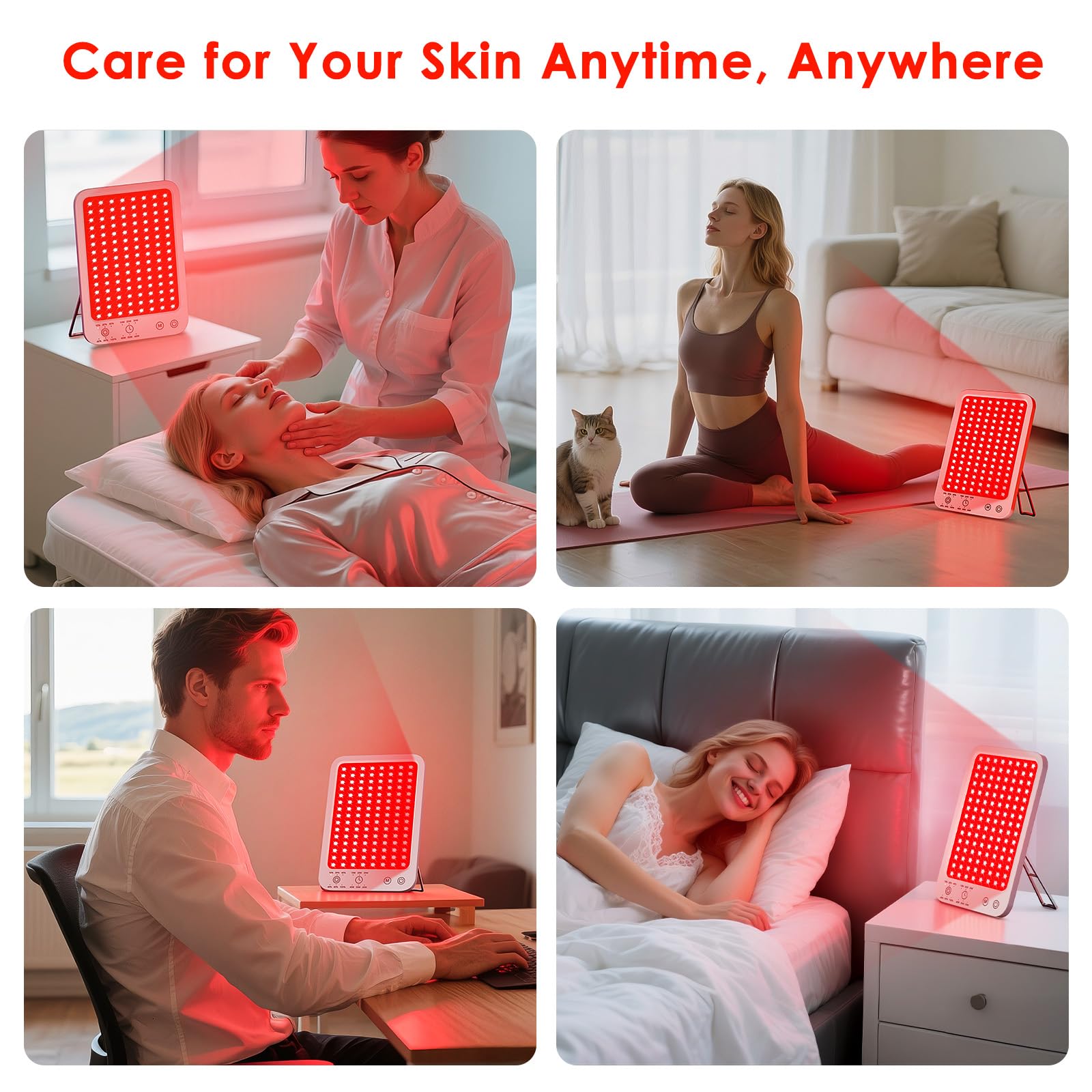 Puroth lampe rouge-infra polyvalente, modes multiples pour différents besoins.