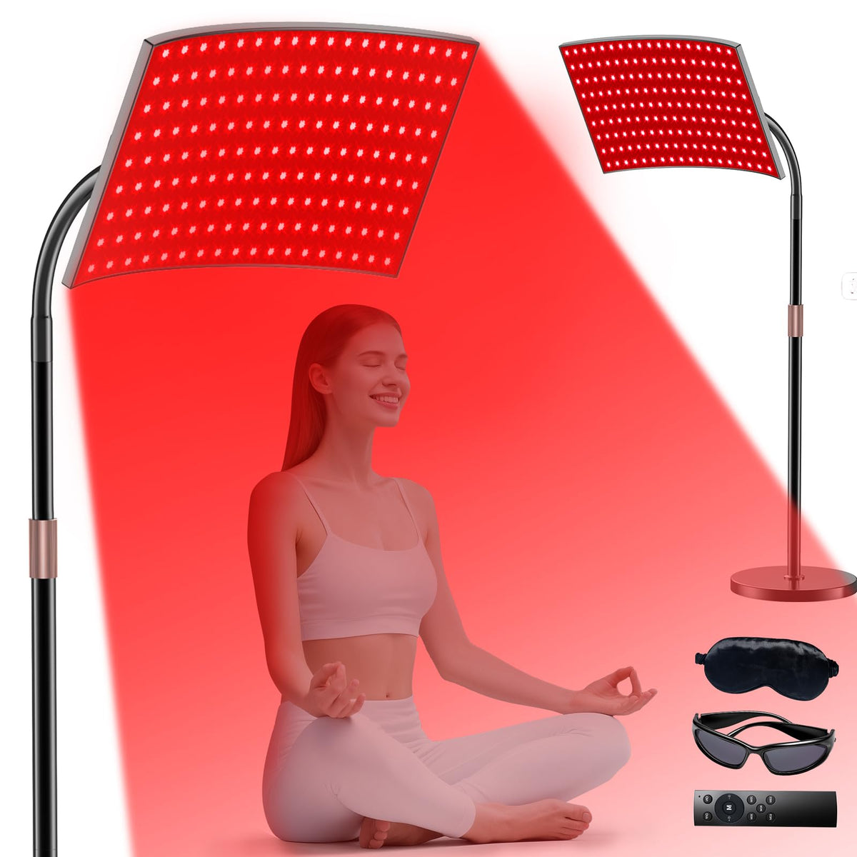 Puroth lampe thérapie, panneau lumière rouge et infrarouge, pour soins à domicile