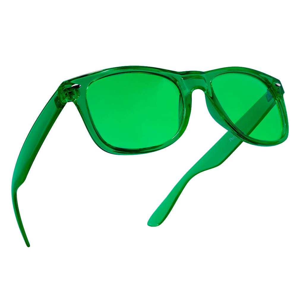 Lunettes PURPLE CANYON thérapie couleur verte, relaxation visuelle et réduction possible de la sensibilité lumineuse