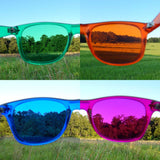 Lunettes PURPLE CANYON avec verres teints, propices à la concentration pendant une pause.