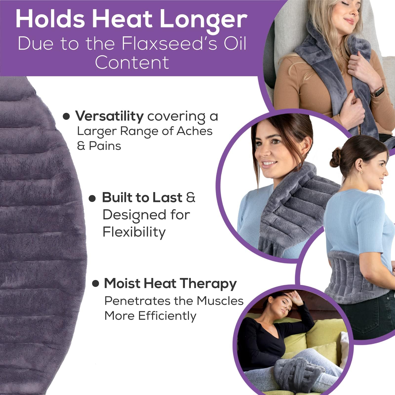 Purple Moon Collection – chaleur agréable pour détendre les muscles du haut du corps.