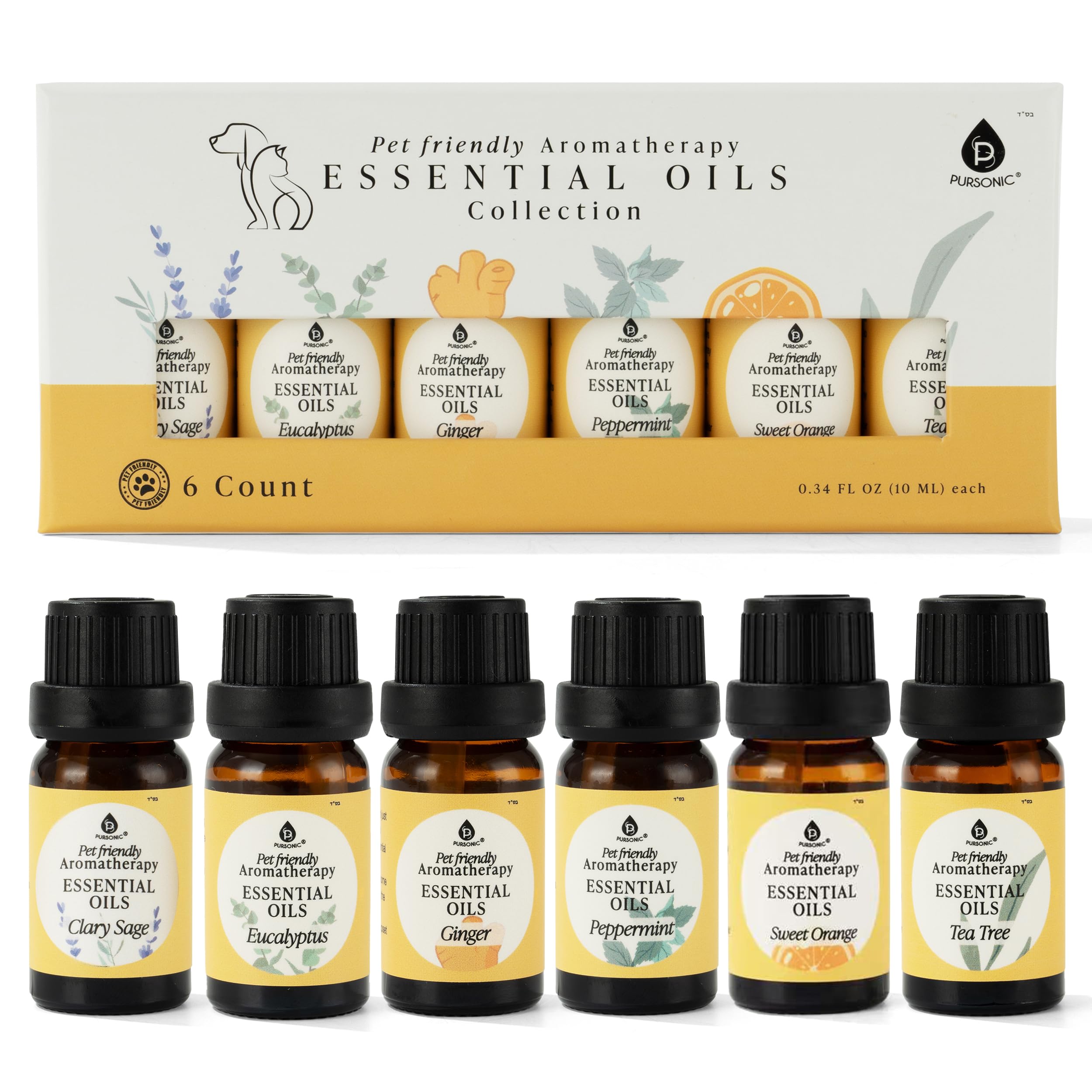 Pursonic huile eucalyptus en bouteille, parfum frais et apaisant