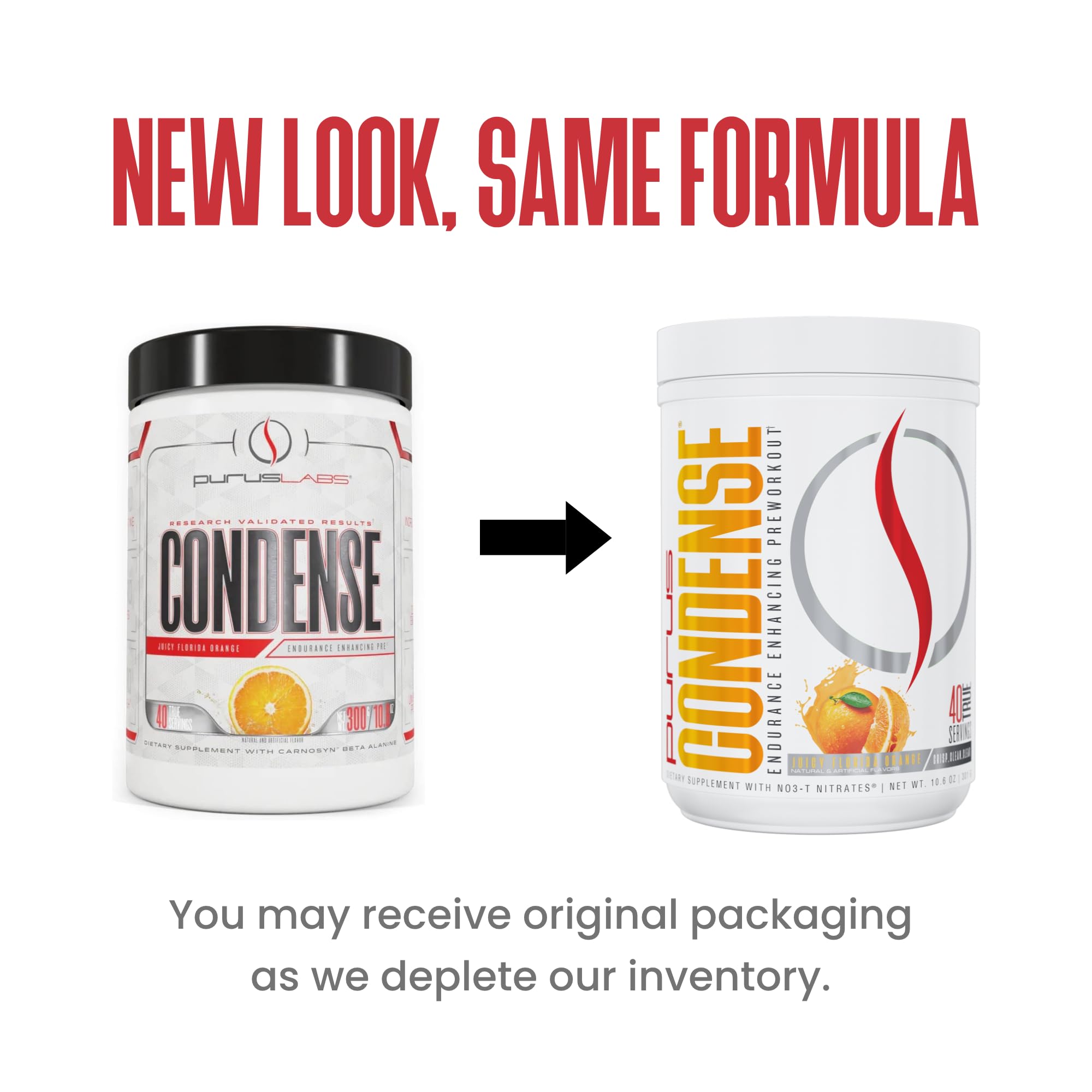 Purus Labs Condense Pré-workout avec doseur intégré pour des portions faciles.