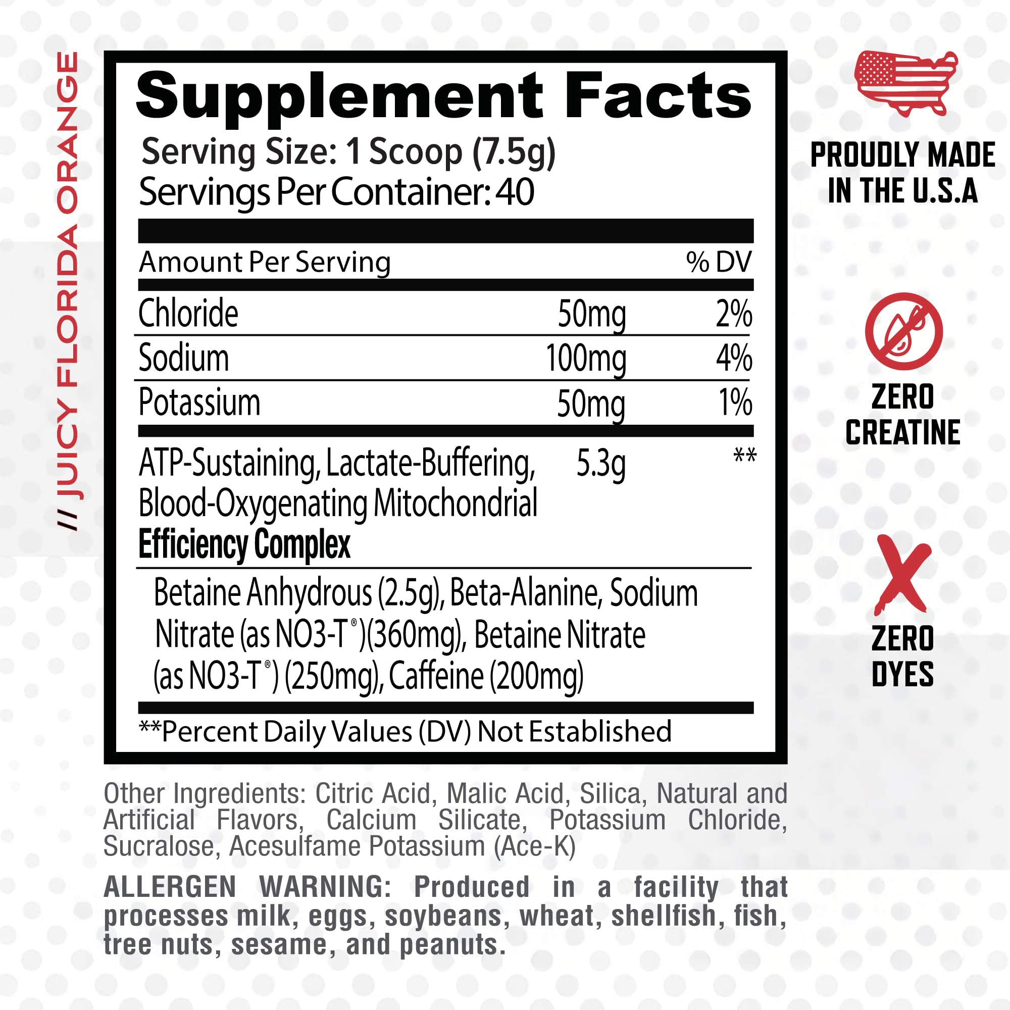 Purus Labs Condense Poudre Orange Floride, arôme fruité et rafraîchissant.