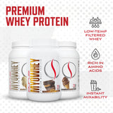 Saveur chocolat-cacahuète MyoWhey, goût gourmand et récupération après l'effort.