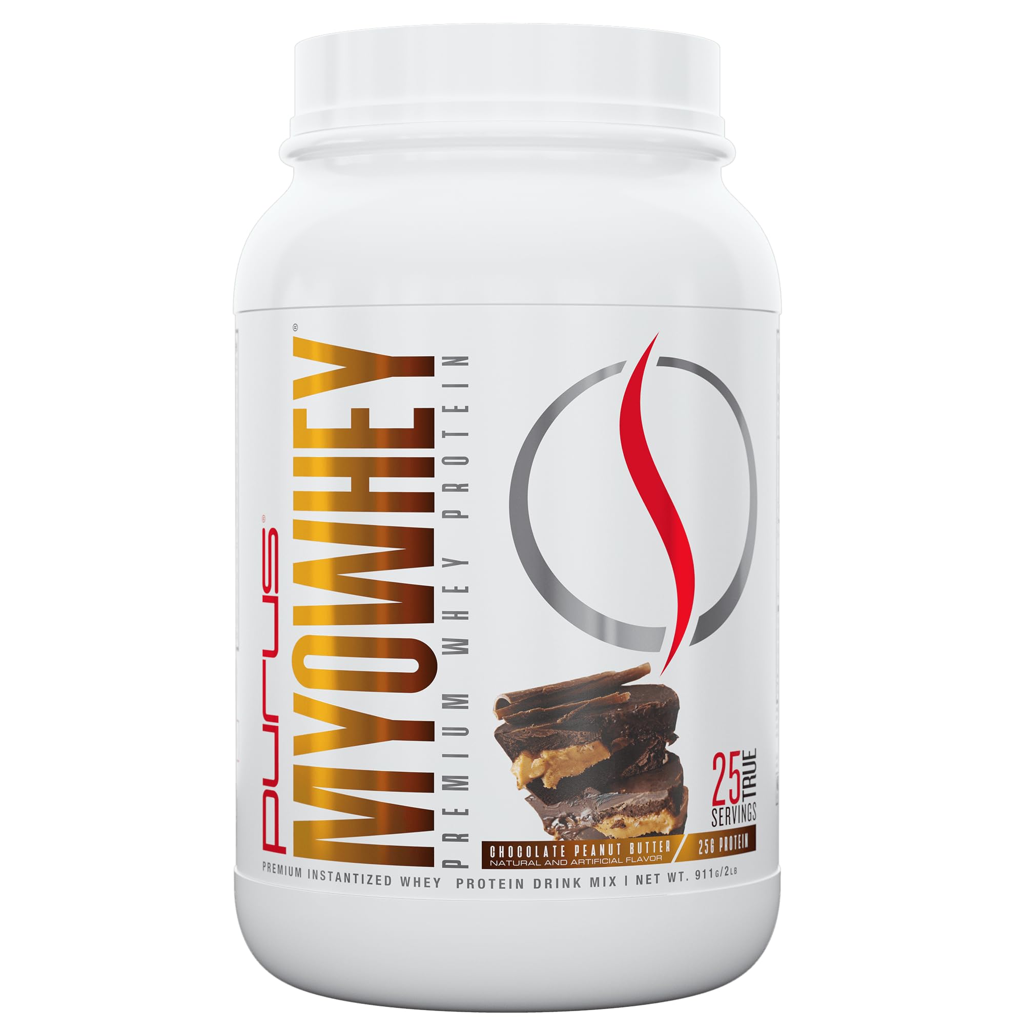 Purus Labs MyoWhey protéine en poudre, mélange lisse pour soutien musculaire.