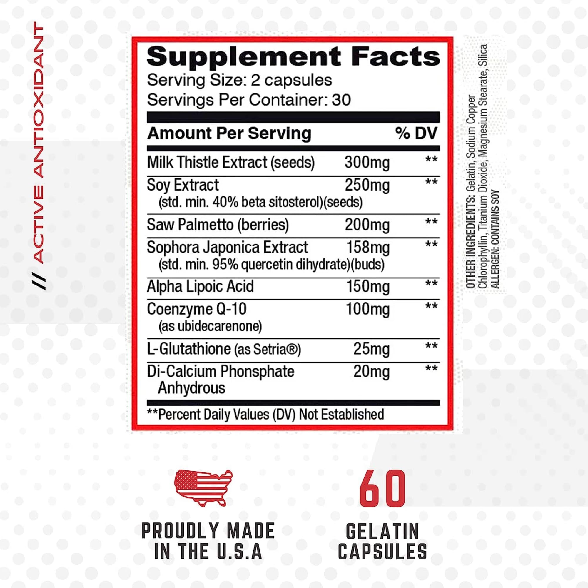 Etiquette Purus Labs Organ Shield – transparence des ingrédients et qualité assurée.