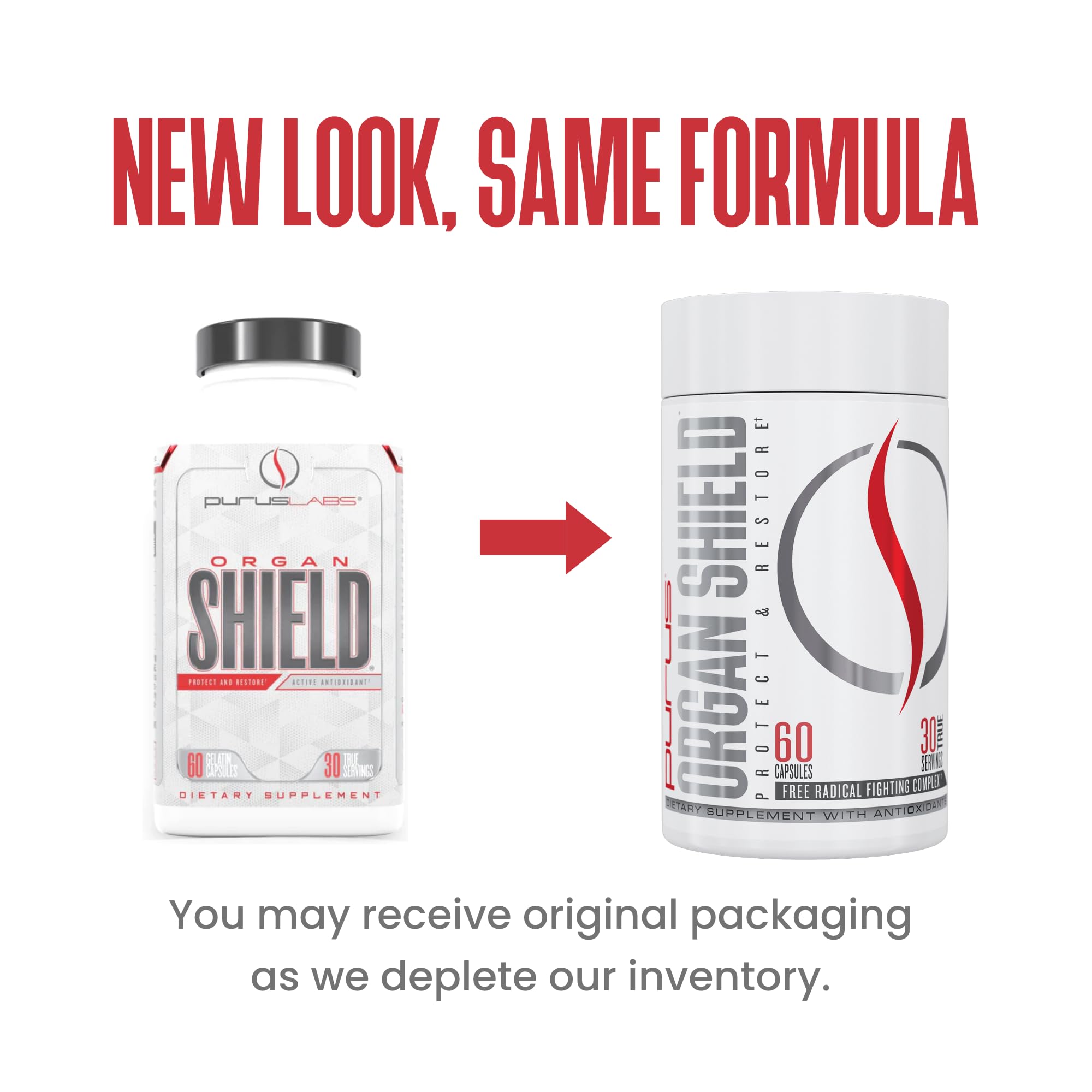 Gélules Purus Labs Organ Shield – format pratique pour une récupération potentielle.
