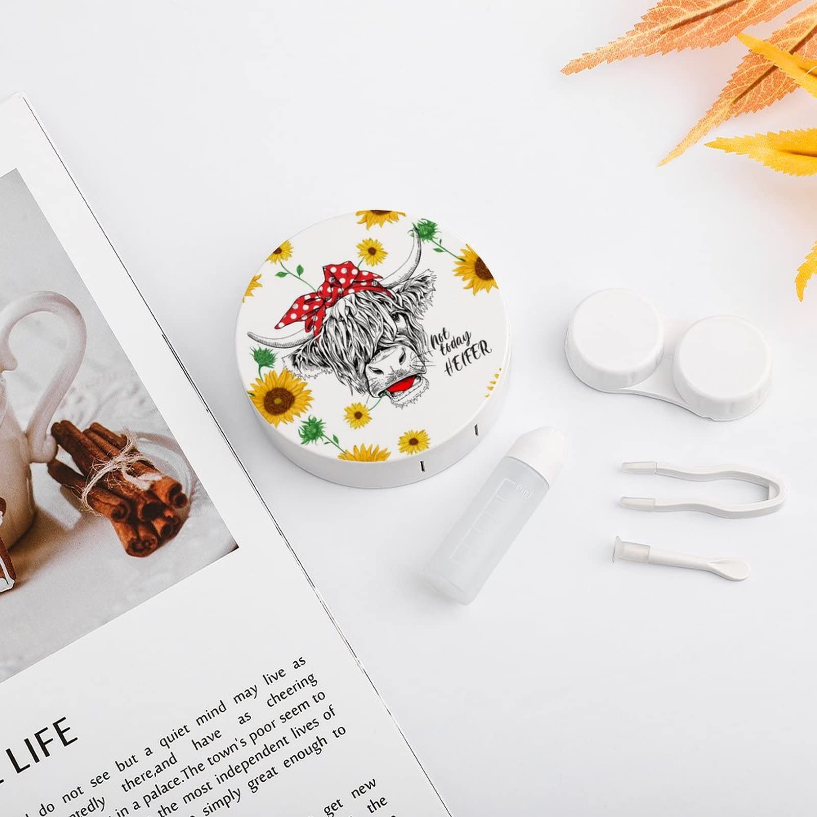 Kit voyage PutDiDi motif vache-tournesol pour emmener l’essentiel partout.