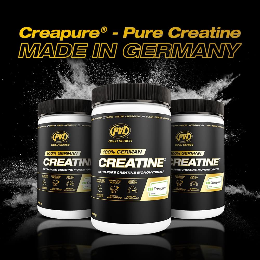 PVL Creapure Créatine: pot 410 g facile à stocker.
