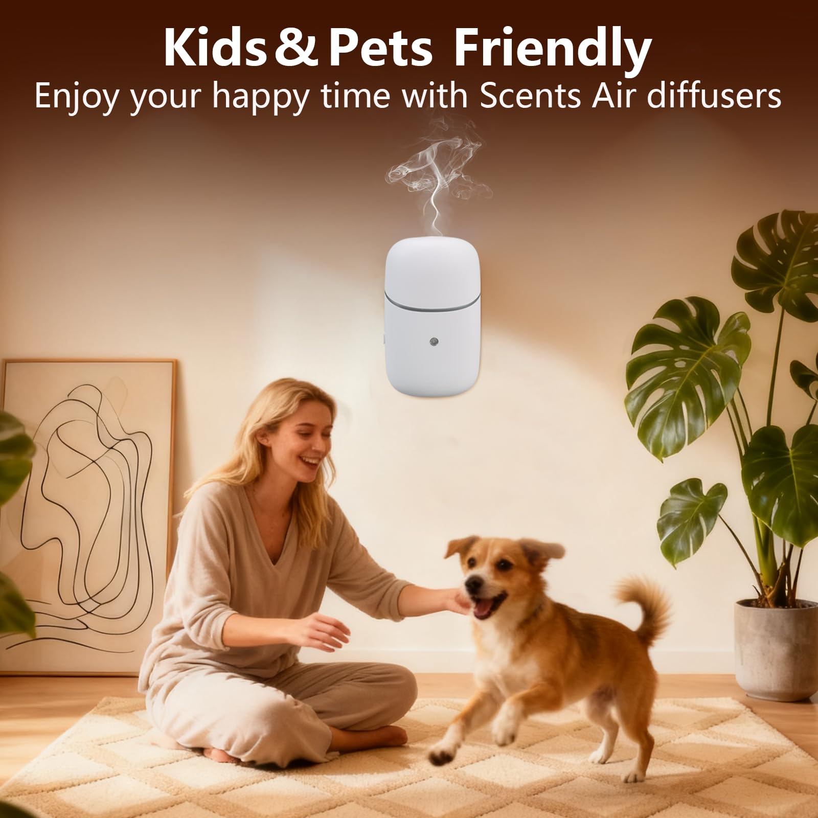 Pvowekia diffuseur sans eau utilisation silencieuse idéal pour chambre et bureau.