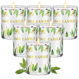 PVUELE Bougie Sauge lot de 6 pour purifier l’espace et sérénité