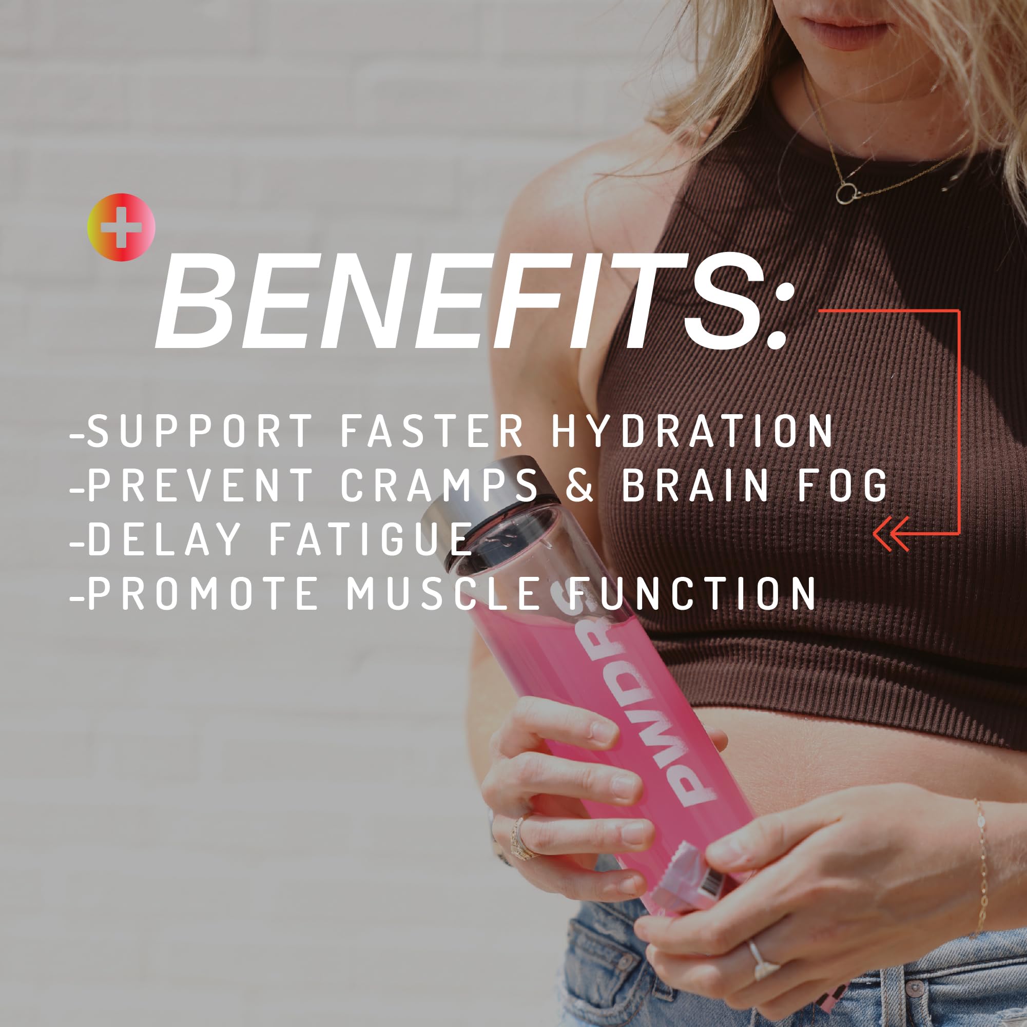 PWDRS Electrolytes: ingrédients nutritionnels pour soutenir l'hydratation et l'énergie.