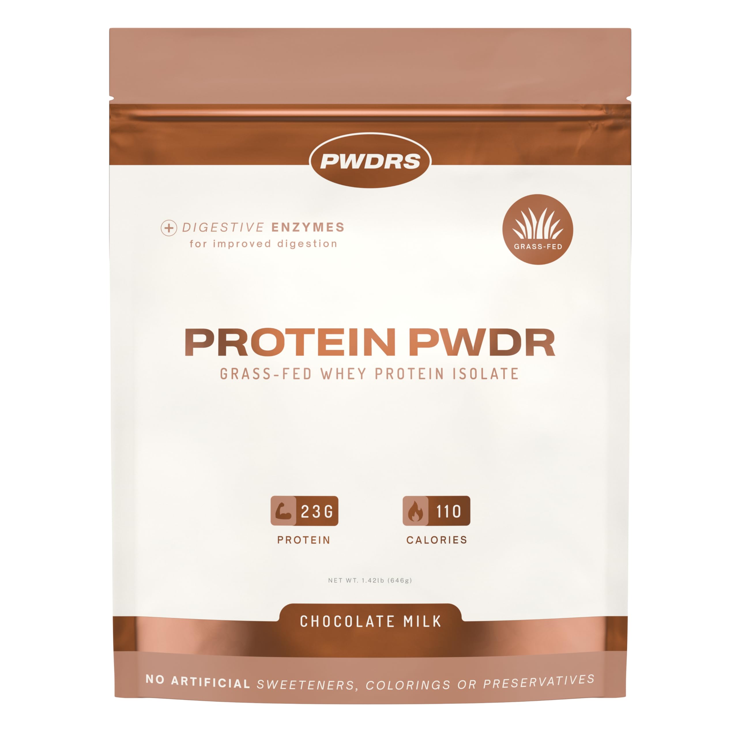 PWDRS Protéine Isolat chocolat – emballage visible et poudre pure pour votre nutrition quotidienne.