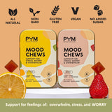 Gommes PYM Health Citrus Mood sur plan de travail, expérience sensorielle agréable et rafraîchissante.