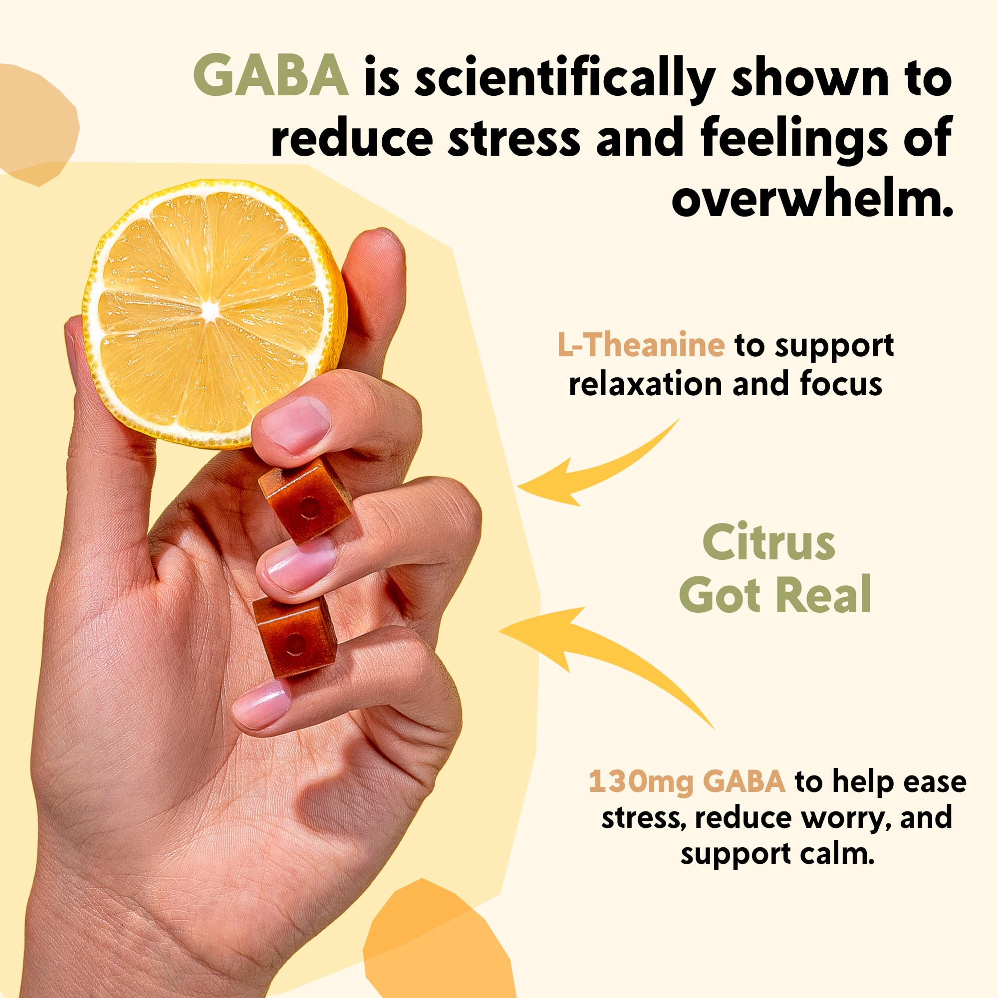 Utilisation quotidienne des gommes PYM Health Citrus Mood pour un soutien discret pendant les journées chargées.