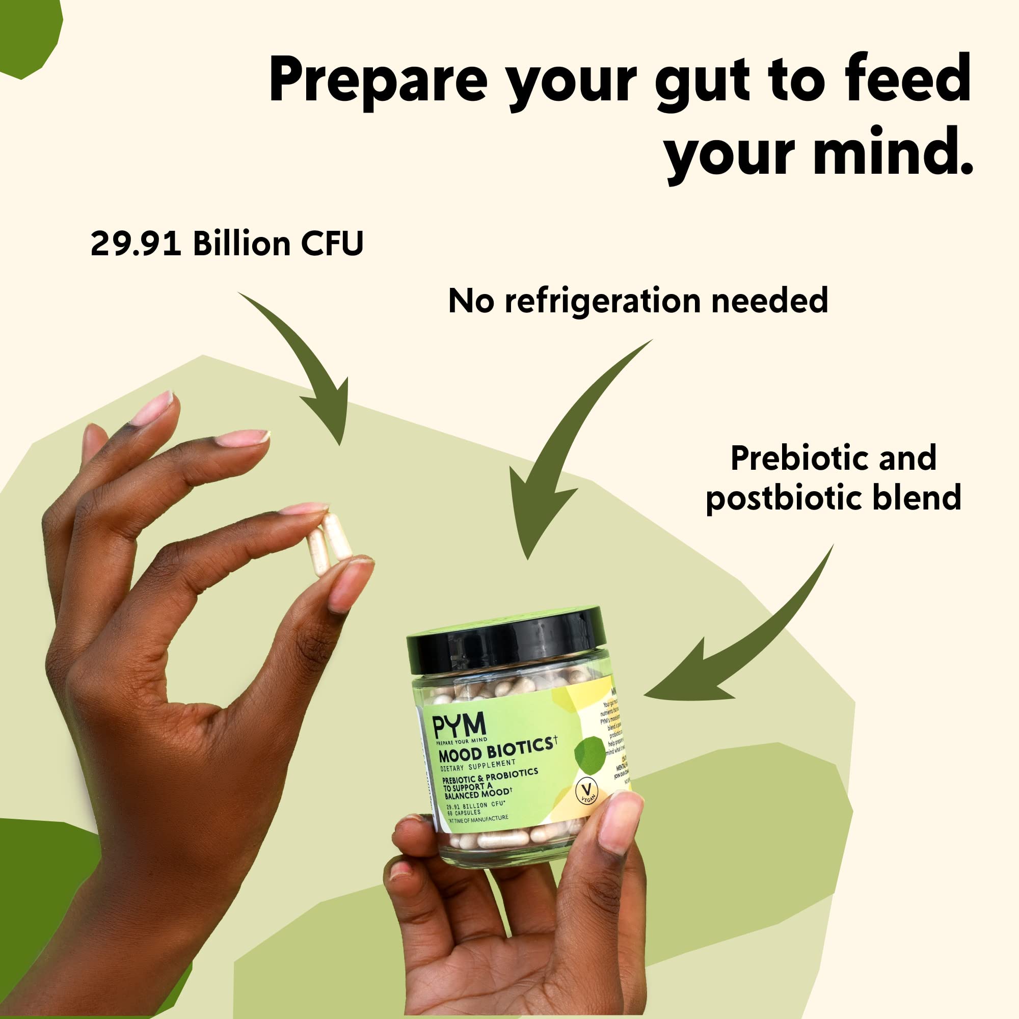 PYM Mood Biotics – Emballage pratique et sans réfrigération nécessaire.