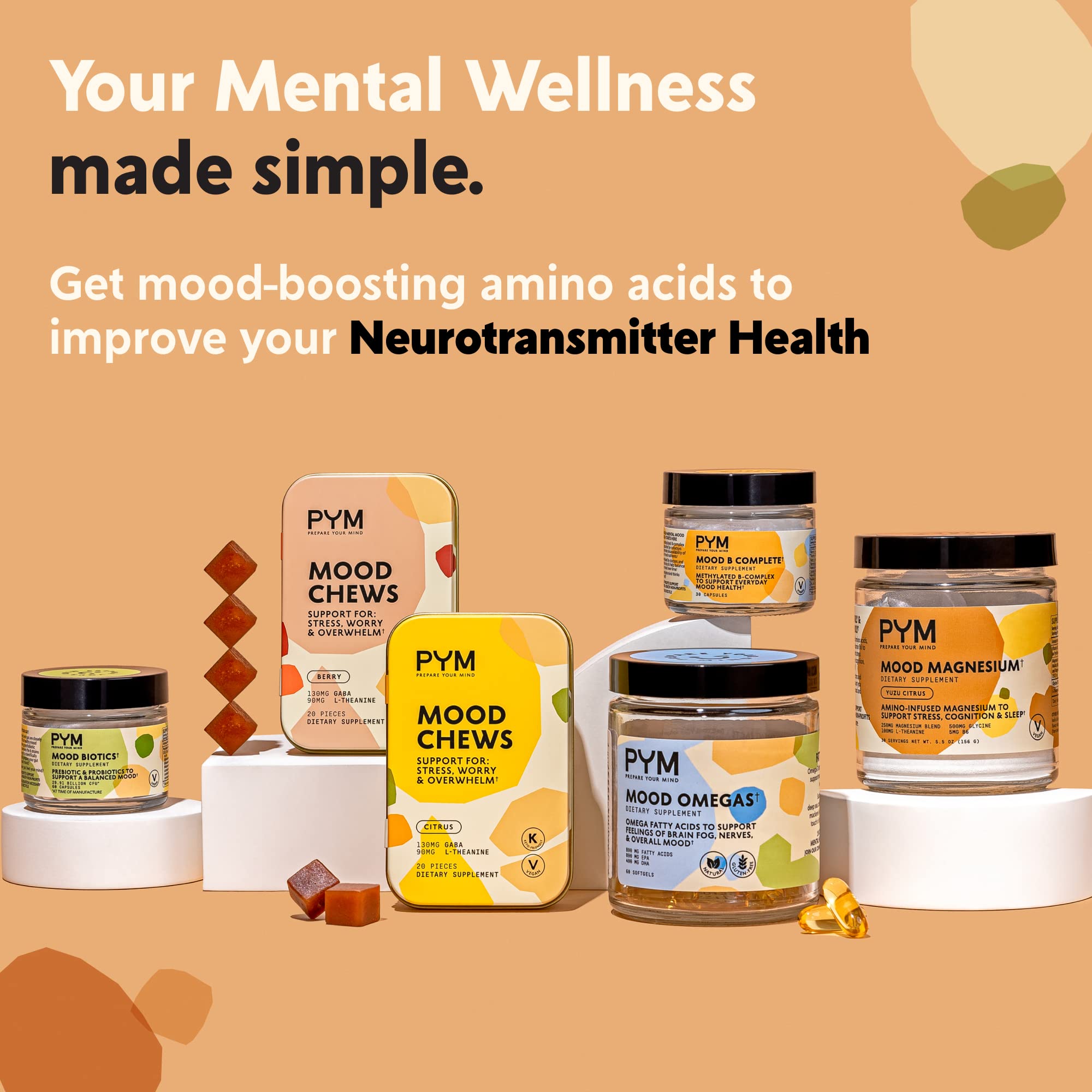 PYM Mood Biotics – Sans gluten et sans OGM: convient à divers régimes et modes de vie.
