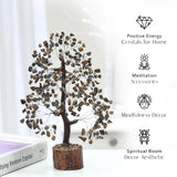 PYOR oeil-de-tigre arbre-pierre-detail-fil-argent, ecrin precieux qui attire l attention au bureau