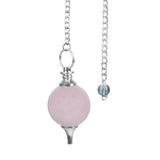 Pyor pendentif boule quartz rose, calme et énergie positive au quotidien.