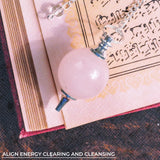 Pyor pendule rose quartz divination, outil d'harmonisation spirituelle.