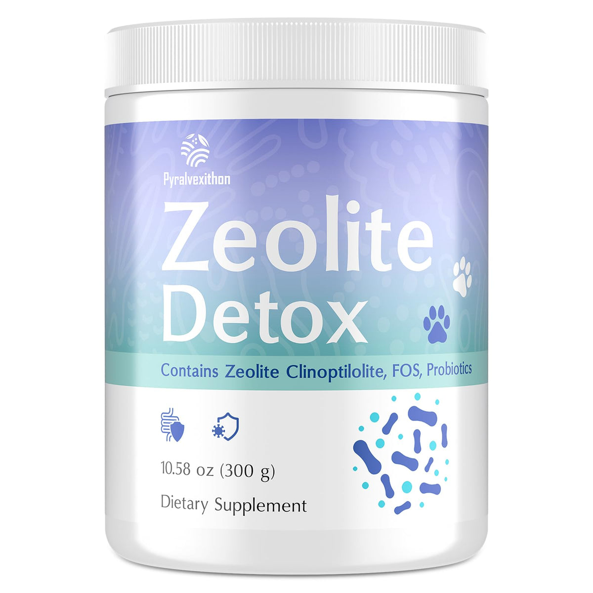 Pyralvexithon poudre zéolite micronisee, facile a dissoudre dans eau ou jus pour routine detox.