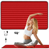 PZJDSR tapis de thérapie rouge couvrant tout le corps pour le confort quotidien.