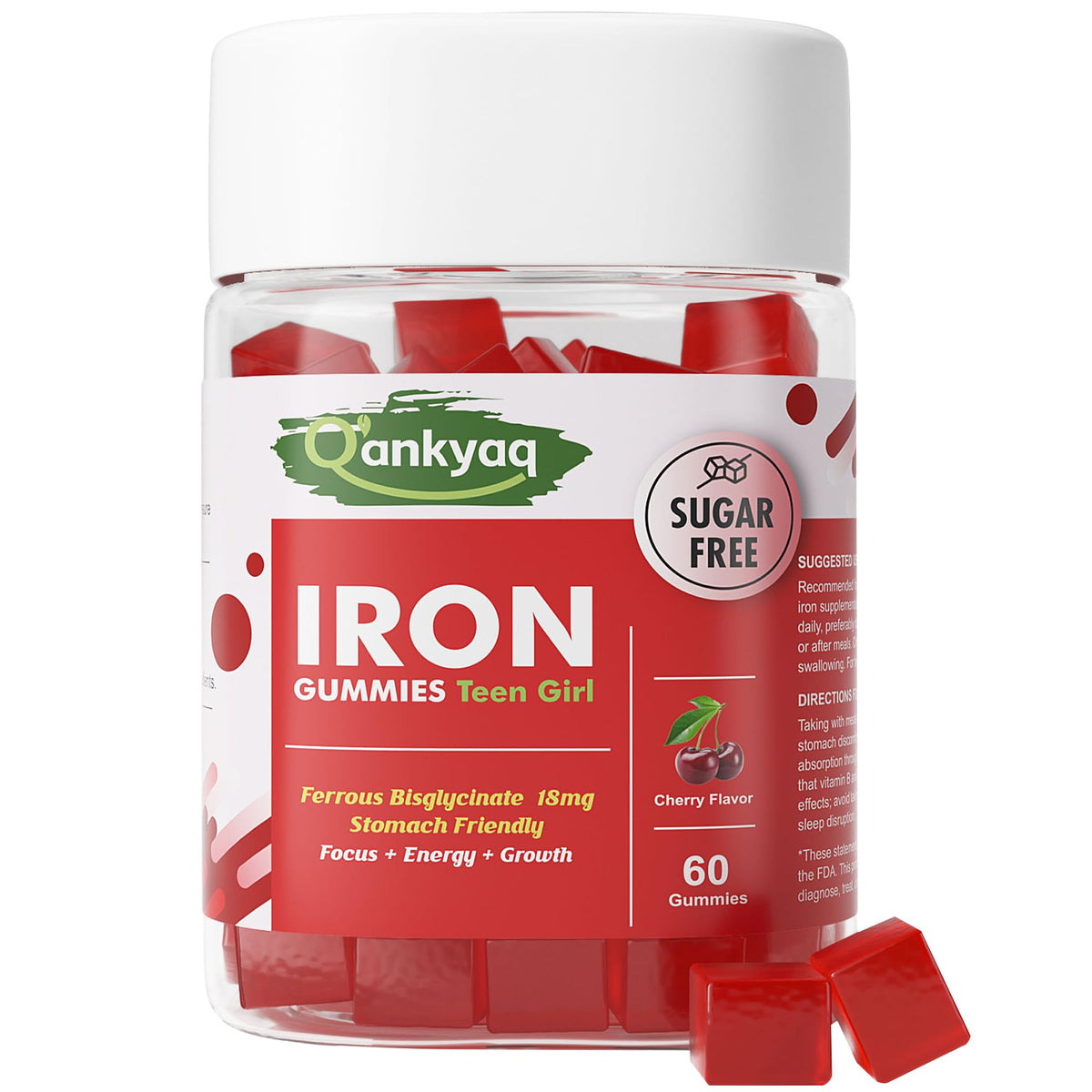 Q'ankyaq gommes-fer-packaging est pratique pour une prise quotidienne sans effort.
