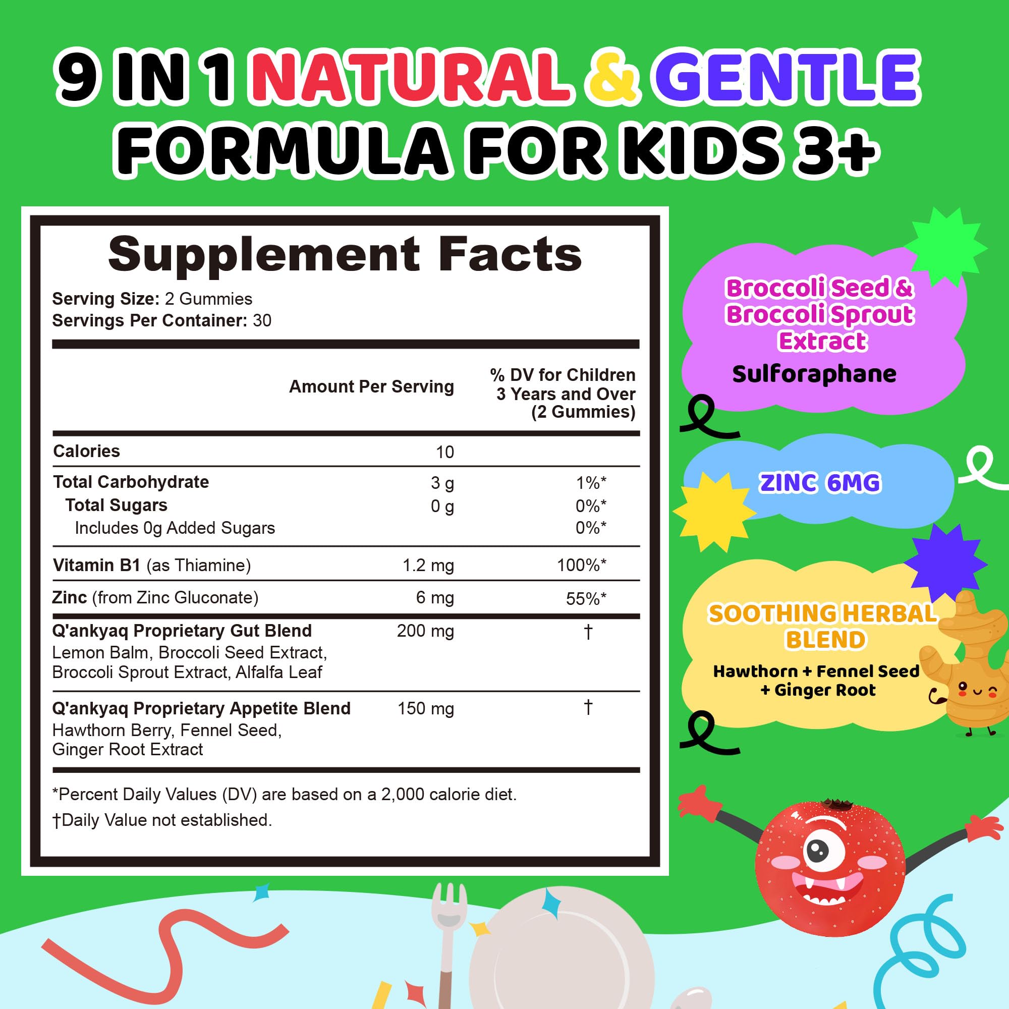 Gommes avant-repas Q'ankyaq, texture agréable et routine digestive légère.