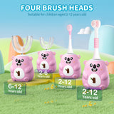 Têtes brosse QDCYP enfant, quatre pièces, adaptables et douces