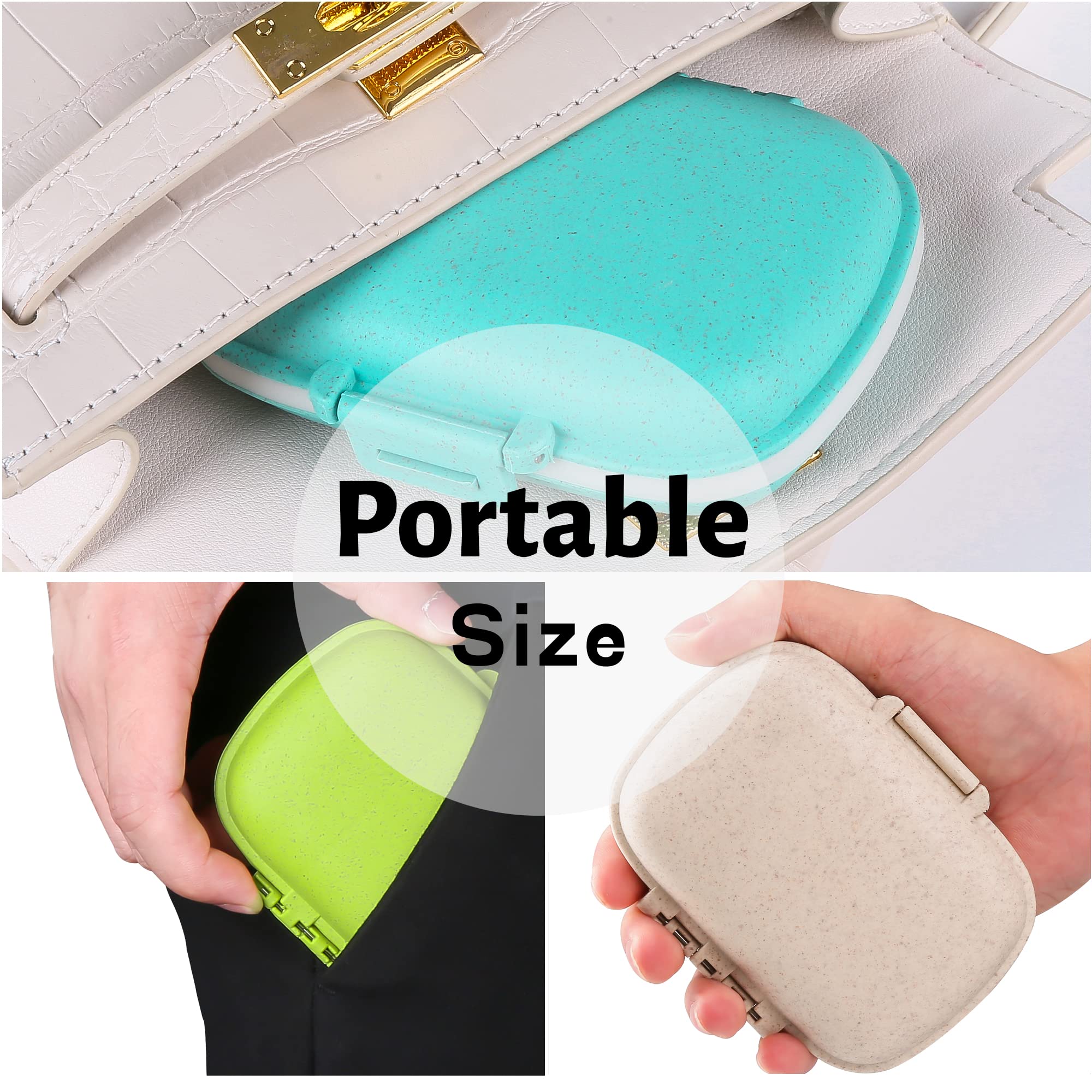 Dimensions compactes de la boîte pilules Qeedy pour poche