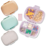 Qeedy lot de 4 boîtes pilules, voyage et 8 compartiments pratiques.