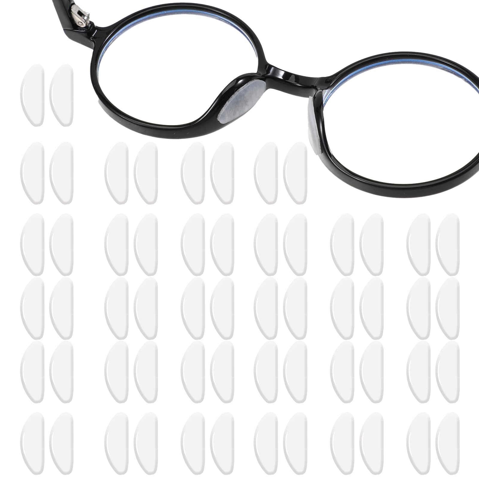 Coussinets de nez anti-glisse QfwdfcTrenz transparents pour lunettes.