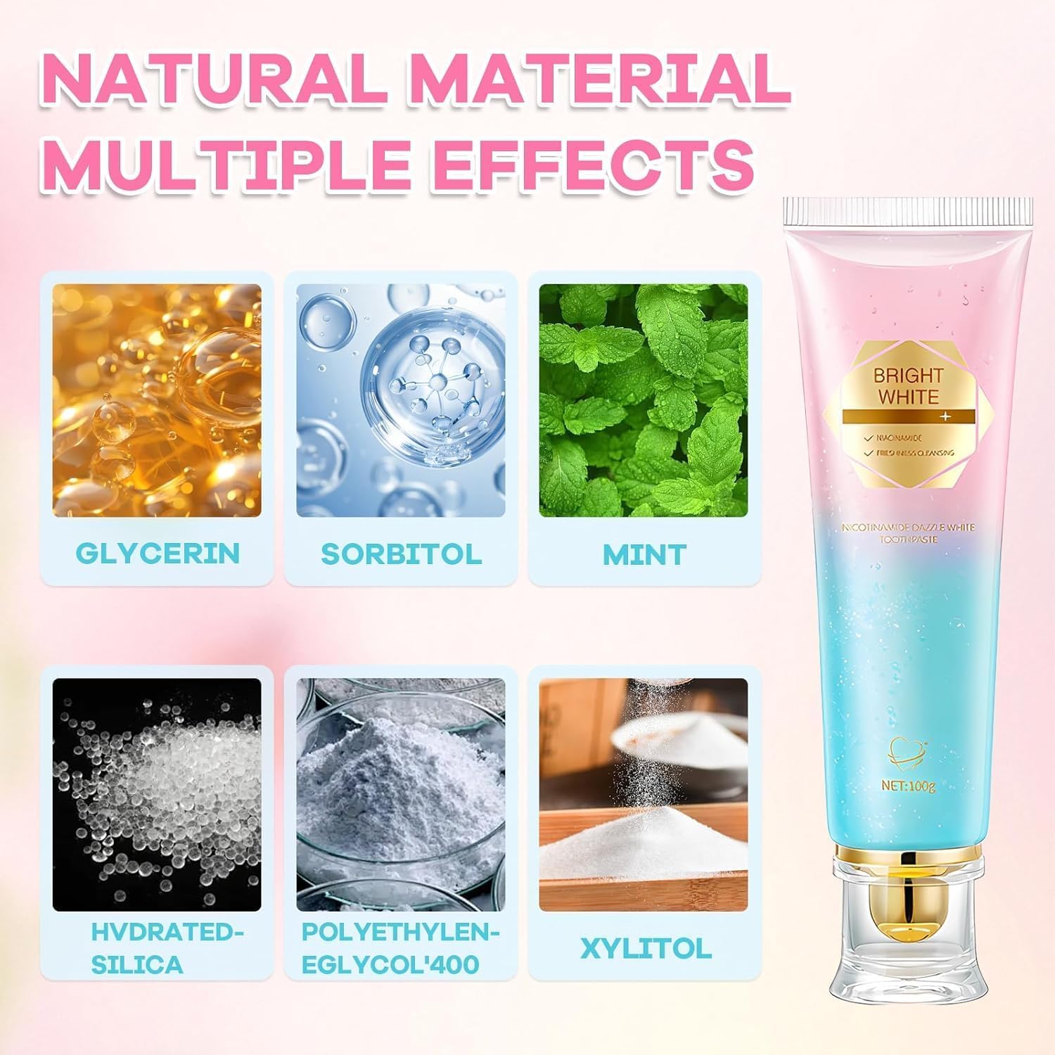 QGGQ dentifrice Niacinamide douceur adaptée gencives sensibles au quotidien.
