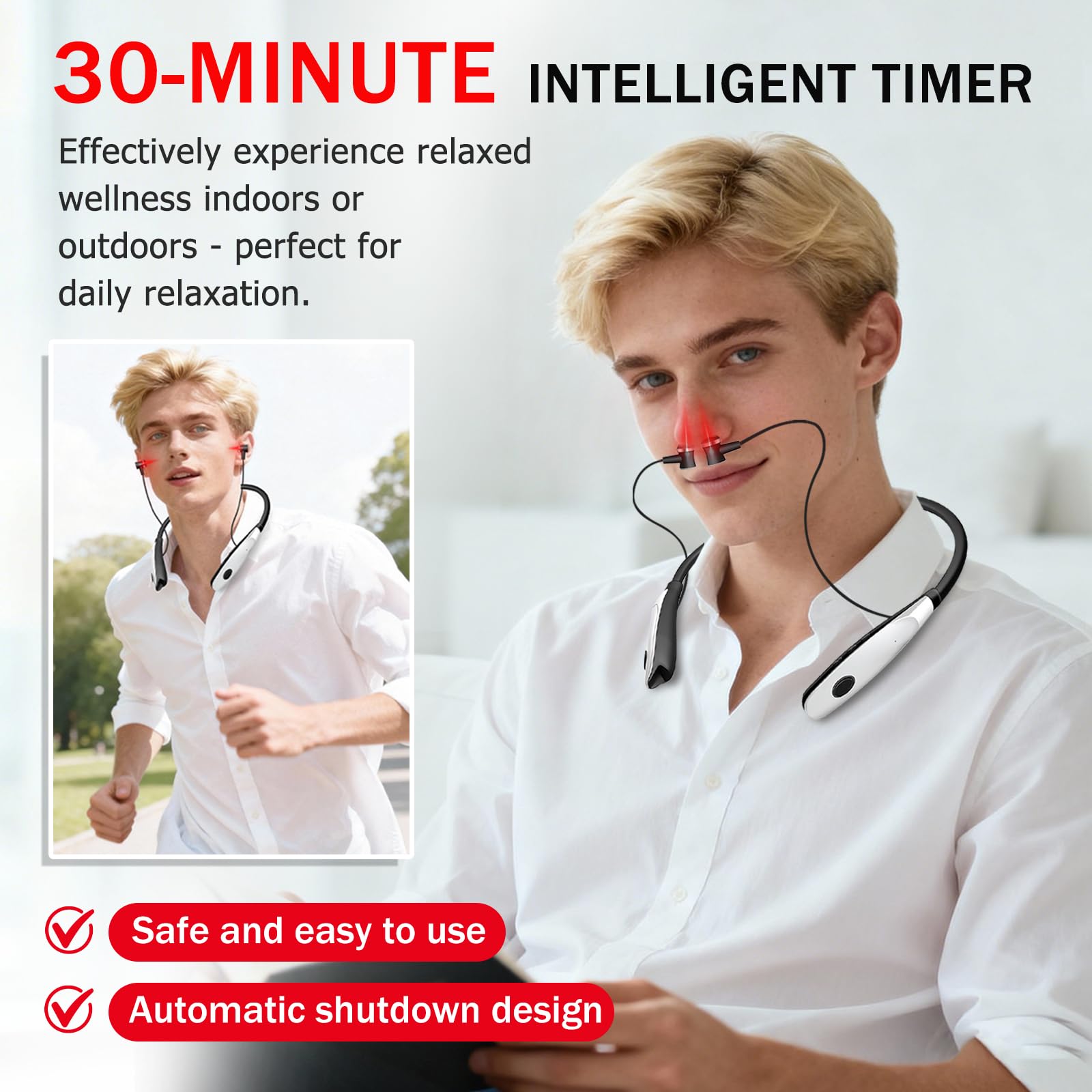 QHZ collier portable offrant une utilisation mains libres.